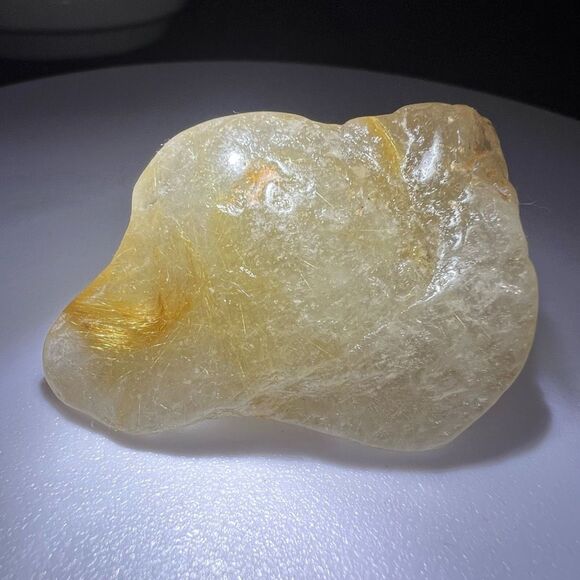 Golden Rutilated Quartz Crystal Freeform (#11) - Picture 4 of 14